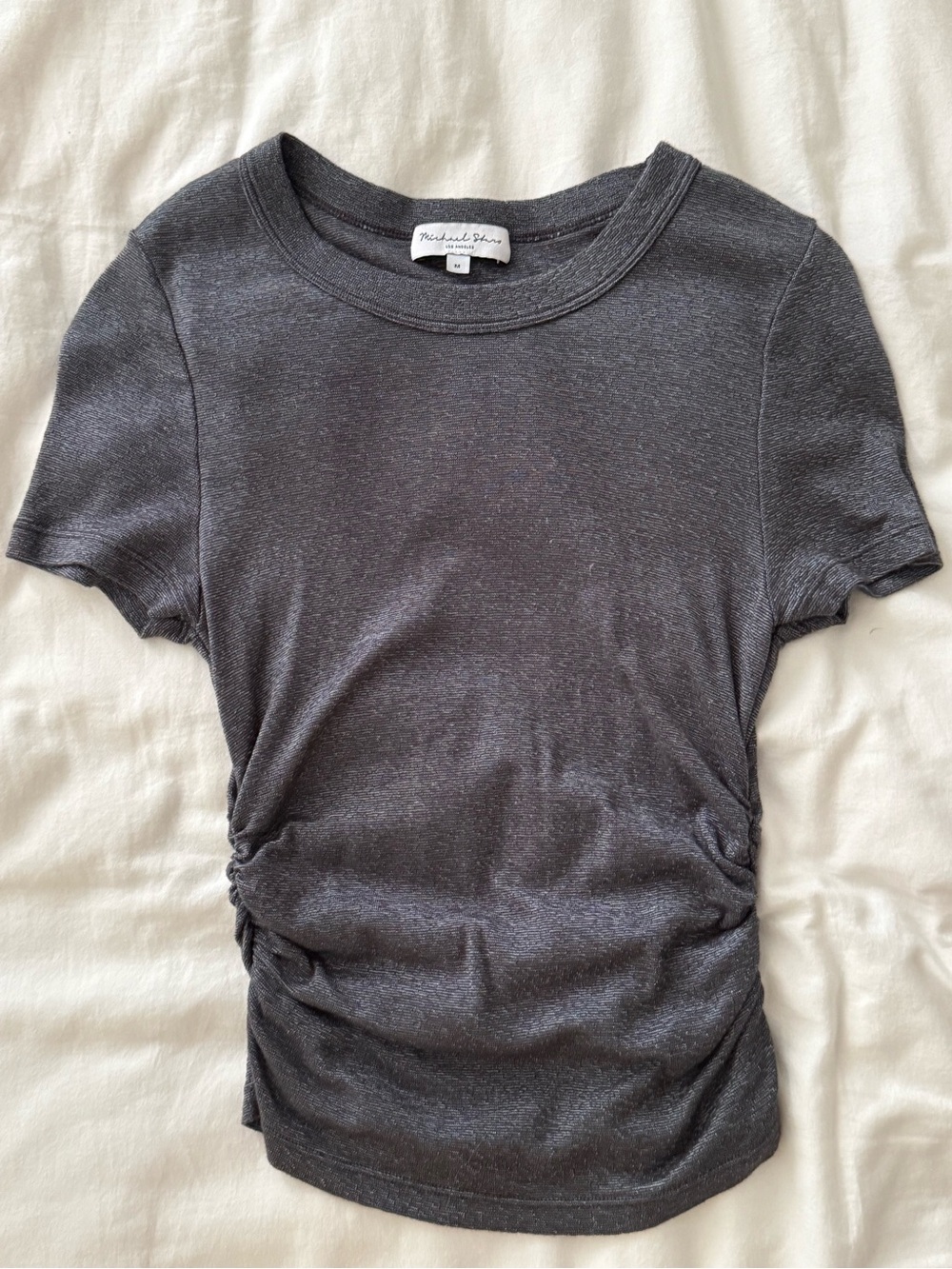 Michael Stars Gray Heather Crewneck Knit Top